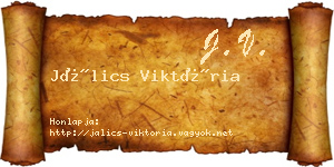 Jálics Viktória névjegykártya